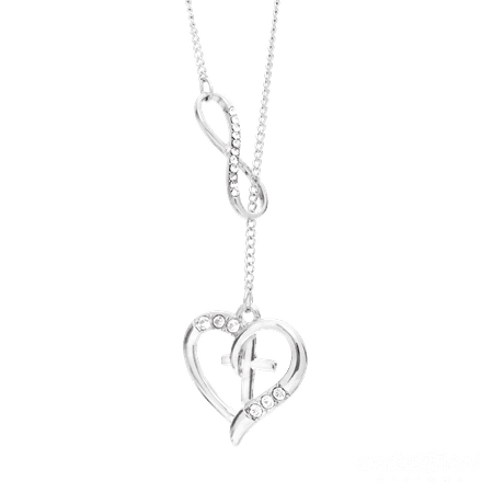 Christian Cross Heart Necklace