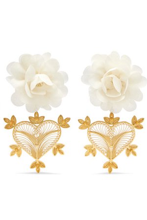 Mallarino | Gold-tone and silk earrings | NET-A-PORTER.COM