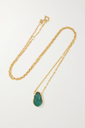 Gold Small Sienna 14-karat gold chalcedony necklace | Lito | NET-A-PORTER