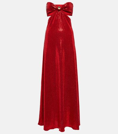 Sequined Maxi Dress in Red - Dodo Bar Or | Mytheresa
