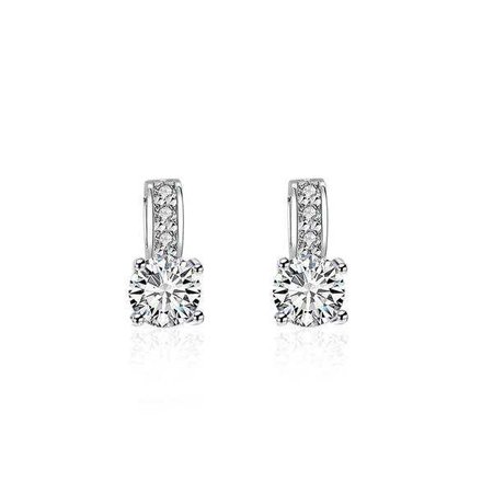 Earrings | Shop Women's Silver Faux Diamond Embellished Earrings at Fashiontage | 5a0ccef9-0-color-silver