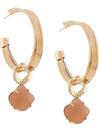 Alberta Ferretti stone drop hoop earrings