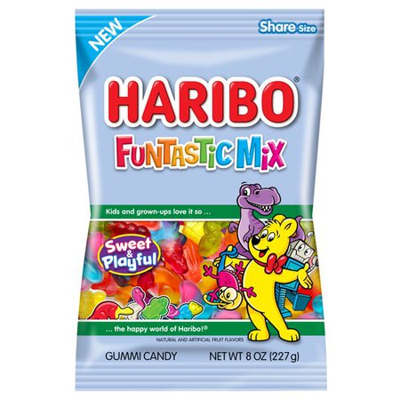HARIBO Funtastic Mix gummy candy, Pack of 1 8oz Peg Bag - Walmart.com