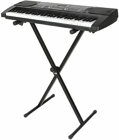 5 Core Premium X-Style Keyboard Stand Pro Adjustable Heavy-Duty Single and Disassembled Electric Piano Rack Stand, Classic Folding Keyboard & Digital Piano Stand, Capacity of 130lbs (Metal) KS 1X