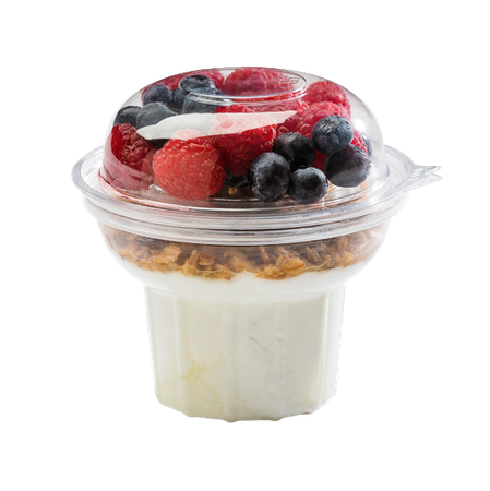 Parfait Cup of Berries and Yogurt with Granola Bits