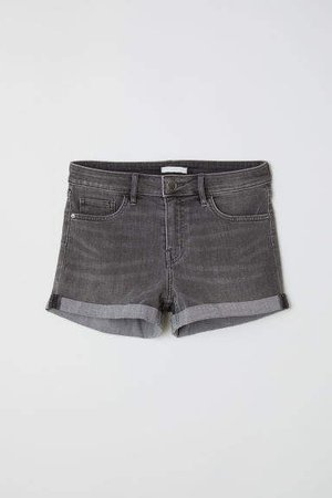 Denim Shorts - Gray