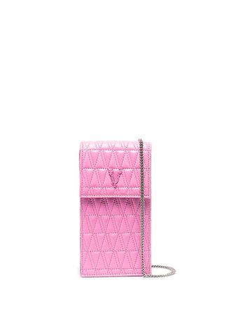 Versace Virtus quilted phone pouch pink DP8H670VDNAPLT1 - Farfetch