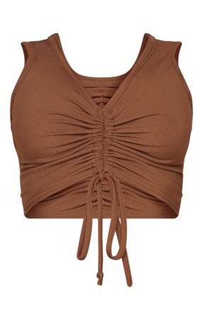 brown stretch top