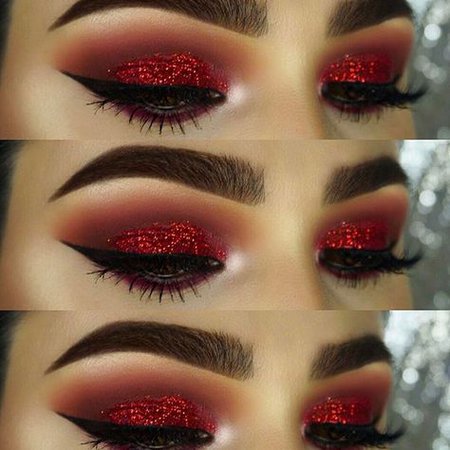 ❤️️ ➖Brows- Brow definer in dark brown @anastasiabeverlyhills ➖Eyes- Modern renaissance palette in burn… | Makeup, Red eye makeup, Holiday makeup looks