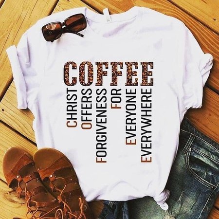 Coffee T-Shirt, Coffee Shirt, Jesus Shirt, God Shirt, I Love Coffee, Mom Shirt, Coffee Tee, Cute Coffee Shirt, Graphic Tee, Christian Shirt | Wish
