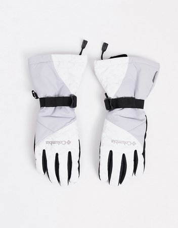 Columbia Whirlibird glove in white | ASOS