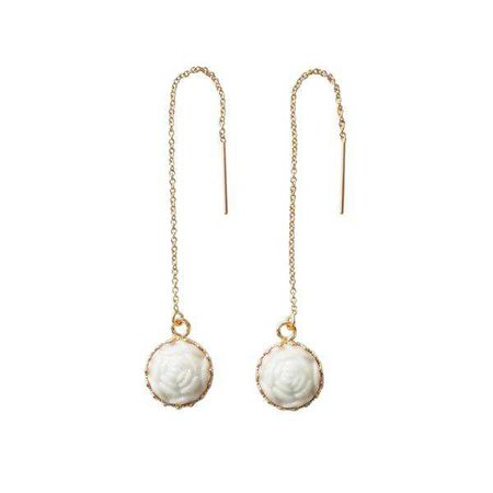 Fashiontage - White Gold Chain Earring