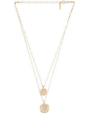 Natalie B Jewelry x REVOLVE Lomour Double Coin Necklace in Gold | REVOLVE