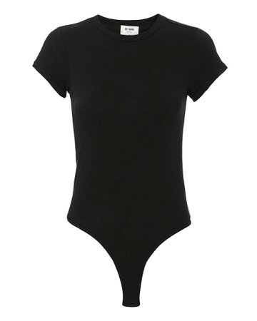 1960s Black T-Shirt Bodysuit