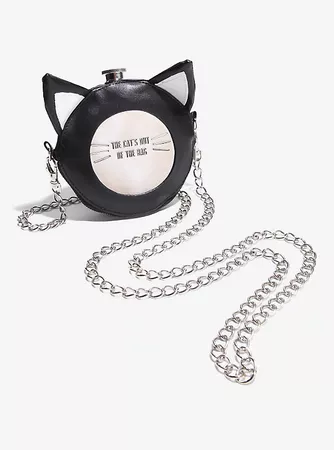 Stainless Steel Cat Flask Purse