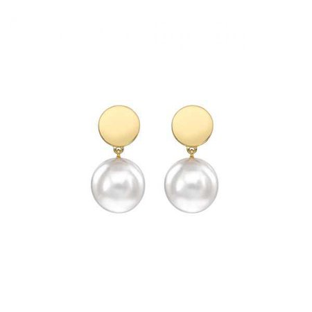 Yellow Gold Disc and Pearl Earrings - Kiki McDonough Jewellery - Sloane Square London | Kiki McDonough : Kiki McDonough Jewellery – Sloane Square London | Kiki McDonough