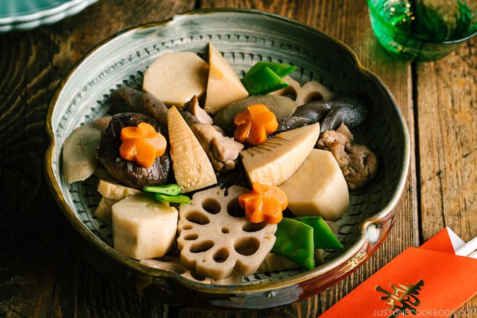 Chikuzenni (Nishime) - Simmered Chicken and Vegetables 筑前煮 • Just One Cookbook