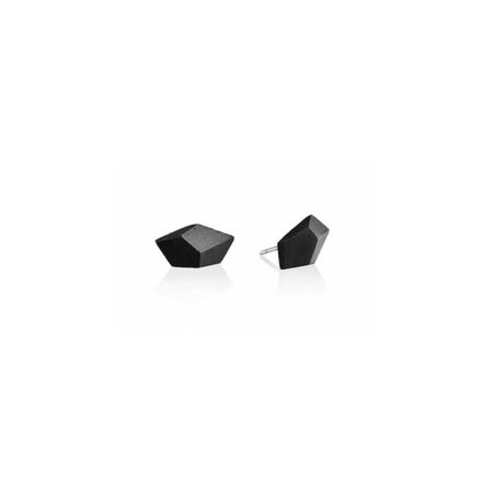 Rock Concrete Stud Earrings Anthracite | Gravelli | Wolf & Badger