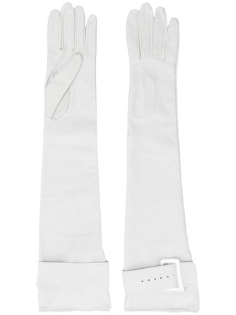 Manokhi Long Leather Gloves - Farfetch