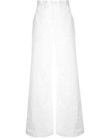 White Bec + Bridge Pasquale Wide-Leg Trousers For Women | Farfetch.com