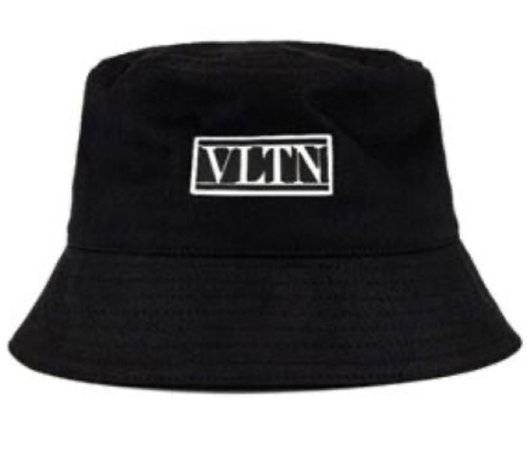 Black Valentino bucket hat