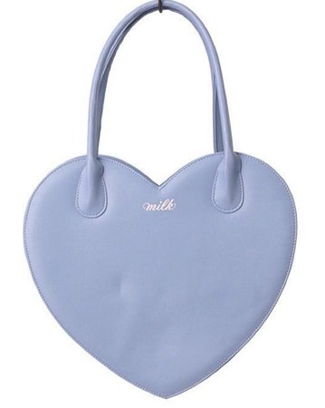 milk heart shaped bag
