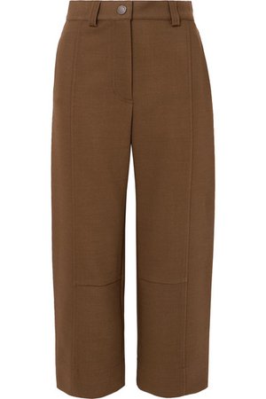 See By Chloé | Cropped twill wide-leg pants | NET-A-PORTER.COM