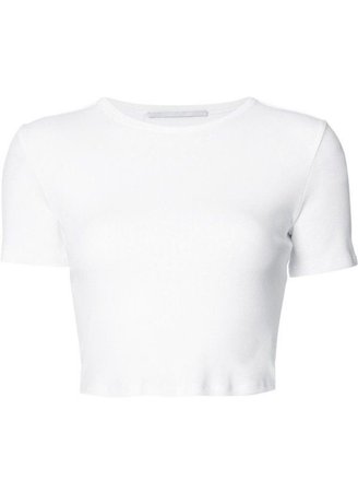 white cropped t-shirt