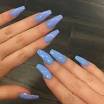 nails pastel blue coffin