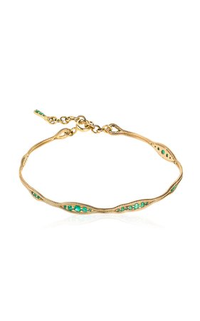 Fluid 18k Yellow Gold Emerald Bracelet By Fernando Jorge | Moda Operandi