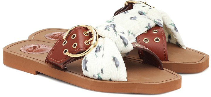 Woody embellished leather sandals