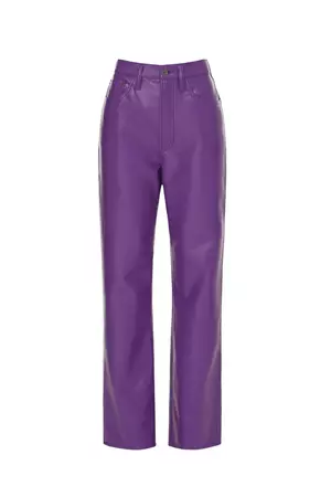 Purple Faux Leather Pants by AGOLDE for $65 | Rent the Runway