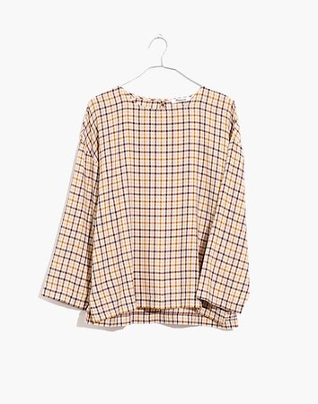 Boxy Tee Top in Houndstooth