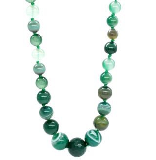 Natural Green Agate Stone Chunky Collar Necklace