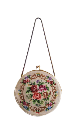 vintage embroidery purse png