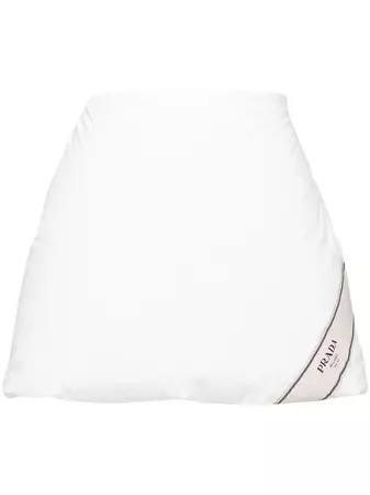 Prada Padded Cotton Miniskirt - Farfetch