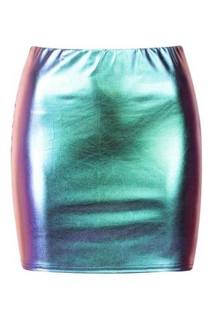 Metallic Mini Skirt | Boohoo