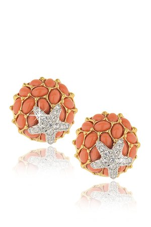 KENNETH JAY LANE BERTILLE Coral Starfish Clip Earrings – PRET-A-BEAUTE.COM