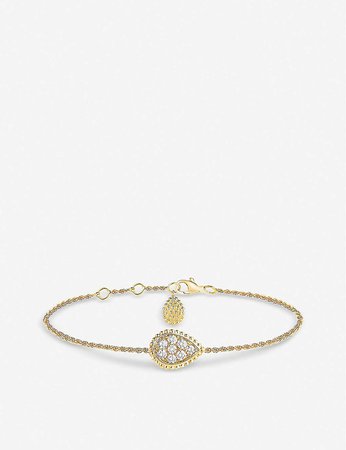 BOUCHERON - Serpent Boheme 18ct yellow-gold and 0.33ct diamond bracelet | Selfridges.com