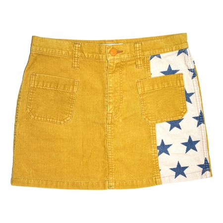 Hysteric Glamour Yellow Americana Corduroy Skirt ✰... - Depop