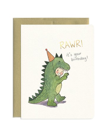 dinosaur happy birthday hbd card