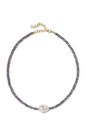 Labradorite And Pearl Necklace By Joie Digiovanni | Moda Operandi