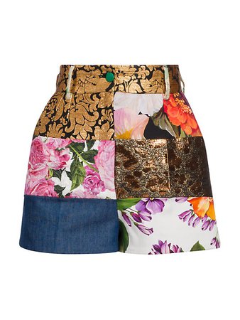 Dolce & Gabbana Patchwork MIx Shorts | SaksFifthAvenue