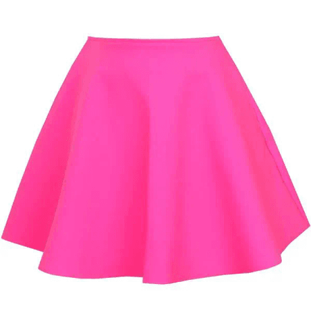 Neon Pink Scuba Skirt