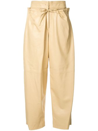 Joseph Cropped Leather Trousers - Farfetch