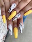 yellow with black nails ideas - Google Search