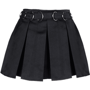 ring pleated skirt