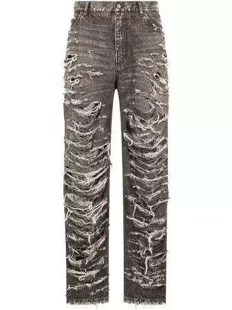 Dolce & Gabbana Ripped Wide Leg Jeans - Farfetch