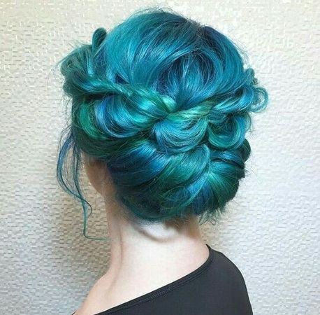Blue Updo Hairstyle