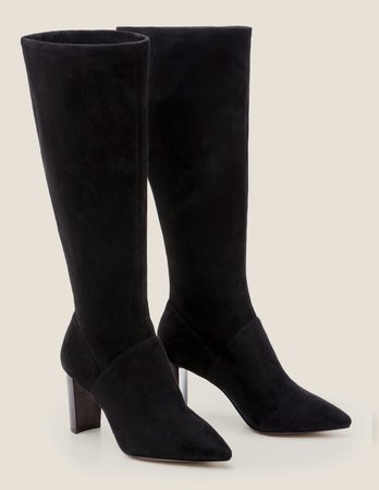 Pointed Stretch Boots - Black | Boden US